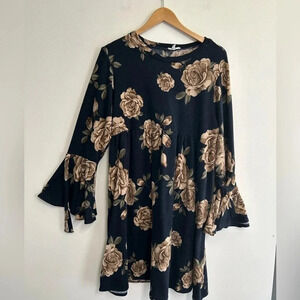 Chic soul Women’s 1X‎ Floral Babydoll Knit Dress Empire Waist Cottagecore Fairy
